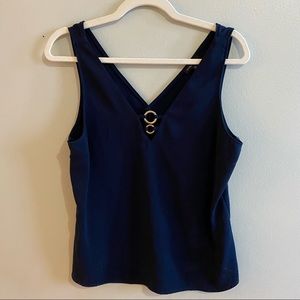 Navy Blue Dynamite Sleeveless Top